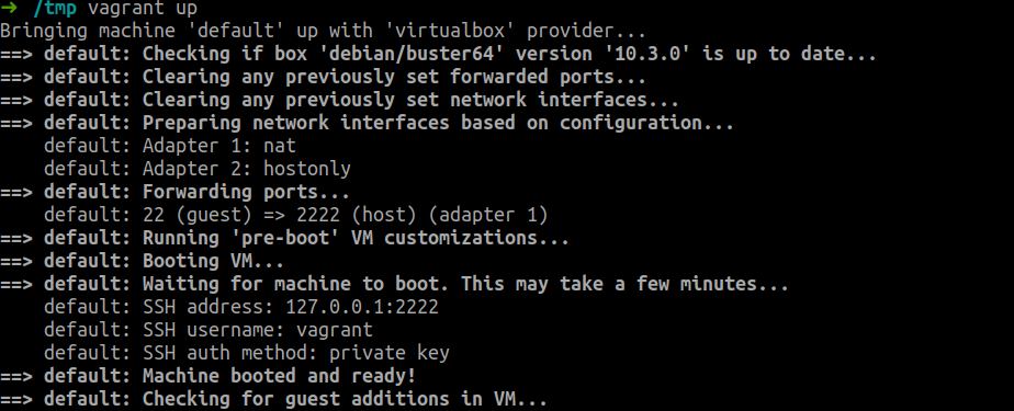 vagrant up